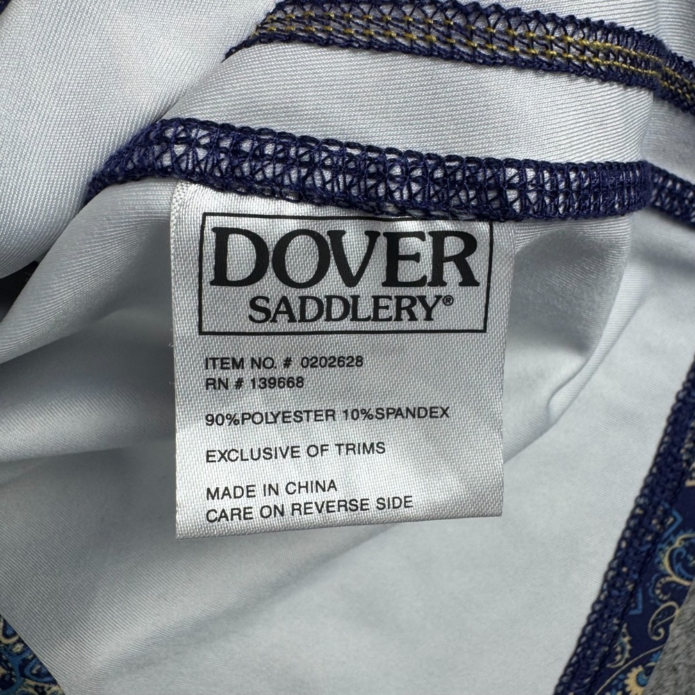 Dover Saddlery 1/4 Zip Shirt Paisley Print Polyester Stretch Womens XS - Picture 5 of 10